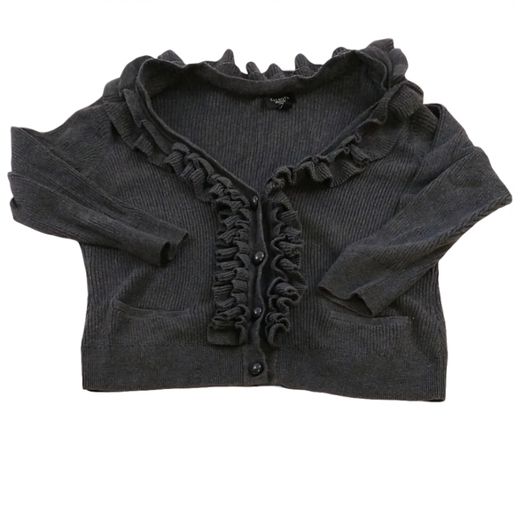 Talbots Petite‎ Ruffle Front Button Up Cardigan - Picture 11 of 11